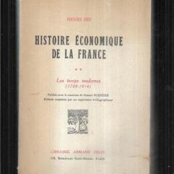 histoire économique de la france tome 2 les temps modernes 1789-1914 de henri sés