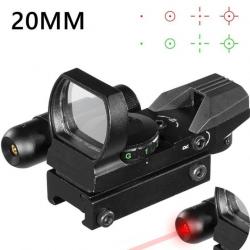 Point Rouge 20 mm Avec Laser Optique Fusil De Chasse Tactique