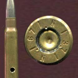 7.92 x 57 Mauser - Assez rare traçante Pologne - balle nickel - pointe et joint d'amorce bleu