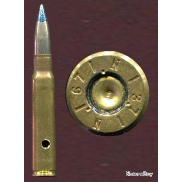7.92 x 57 Mauser - Assez rare traante Pologne - balle nickel - pointe et joint d'amorce bleu