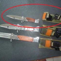 couteau pliant - Couteau de Poche Tactique Kandar AK47 - lot de x3 couteaux