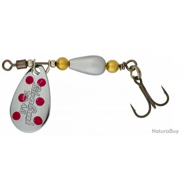 CUILLERE DAIWA TOURNANTE SILVERCREEK 4GR Silver red dots