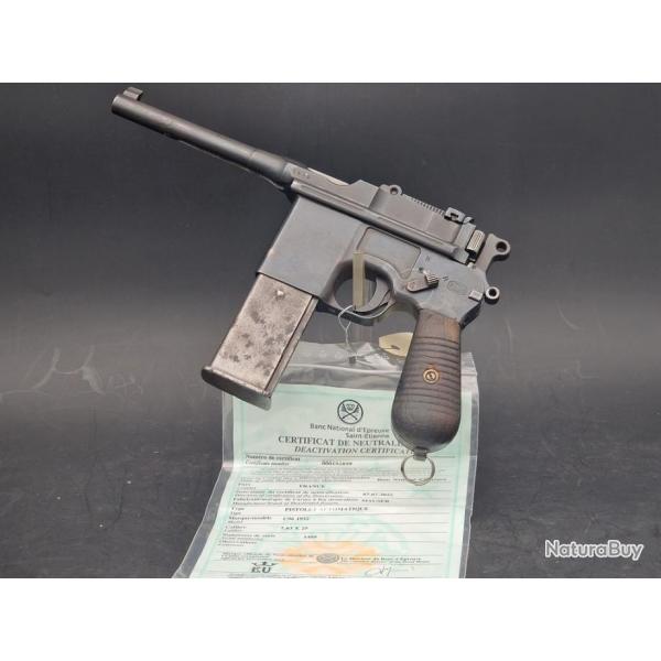 PISTOLET EXPERIMENTAL SCHNELLFEUER MAUSER 711 MODELE 1930 TYPE UNIVERSELLE calibre 7.63x25mm - Allem