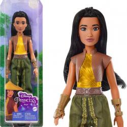 Disney Princesses Poupée Raya articulée avec Tenue Bottes Longs Cheveux Noirs à coiffer HLX22