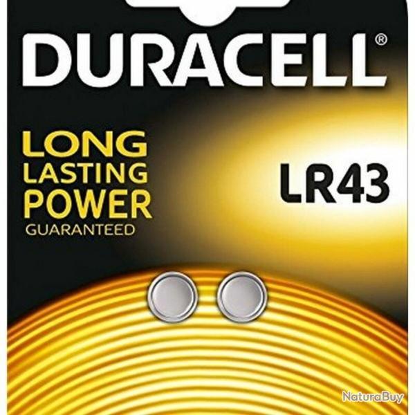 Pile DURACELL Alcaline LR43 - 1,5 V - 2 Pices