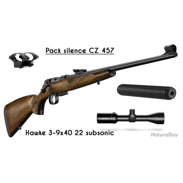 Pack silence CZ 457 LUXE 22LR CANON 24'' FILET 1/2X20 1/2X28 UNEF
