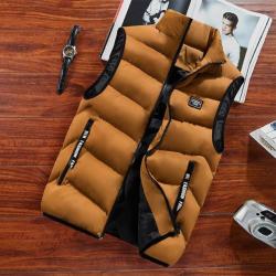 Gilet Doudoune Thermique Homme Outdoor Toutes Tailles Sans Manches Fauve