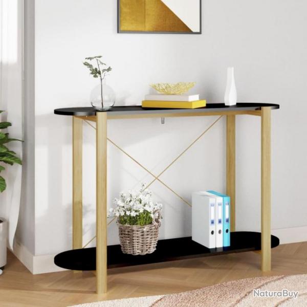 Table console Noir 110x38x75 cm Bois d'ingnierie