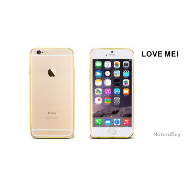 LOVE MEI Coque Bumper Aluminium Ultra Leger pour iPhone Samsung, Couleur: Champagne 6, Smartphone: