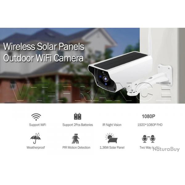 Camera IP Wifi / Cloud Solaire Etanche FHD Audio, Modele: 1080P 2MB 32GB