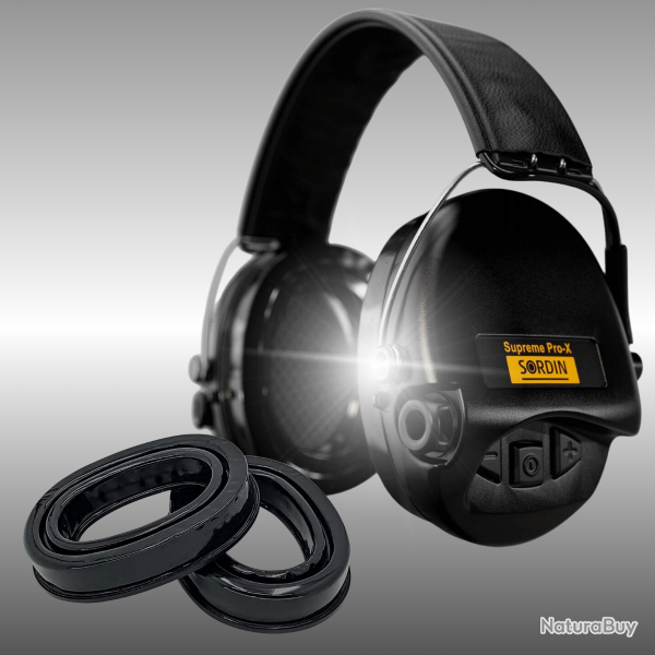 Sordin SUPREME PRO X LED Noir (GEL) - Serre-tte