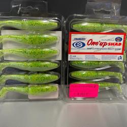 ONE UP SHAD 4 # 071 CHARTREUSE