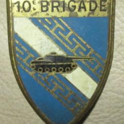 10° Brigade Mécanisée, dos guilloché, pastille oblongue