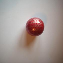 Boule de culasse imitation carbone rouge 30mm filetée m6
