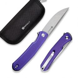 Couteau Sencut Scitus Purple G10 Lame Acier D2 IKBS Linerlock Clip S210422
