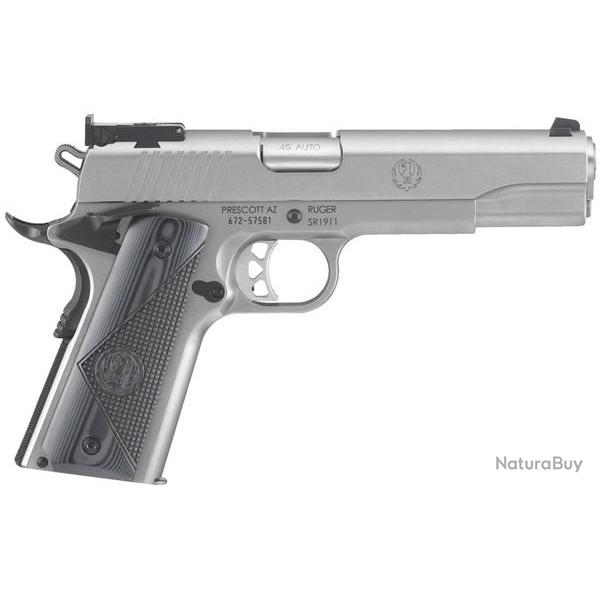 Pistolet Ruger SR1911 Target stainless cal.45 auto SA 8cps