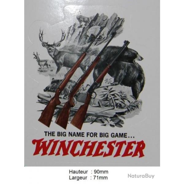 Winchester  " The Big Name For Big Game "  (Autocollant d'importation)