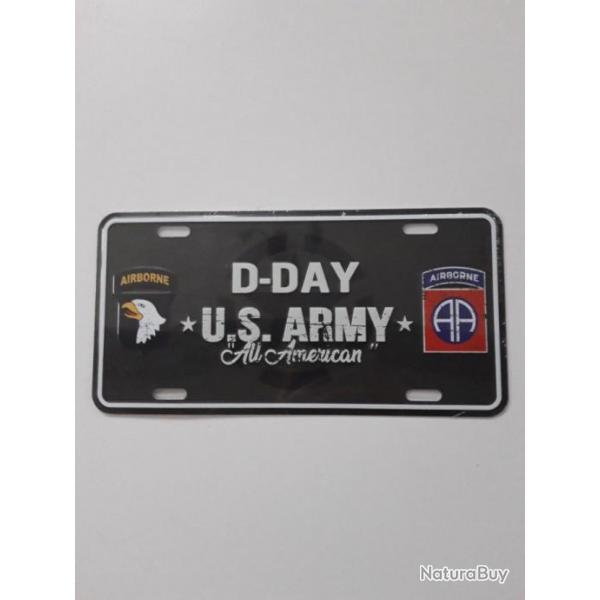 PLAQUE METAL "D-DAY U.S. ARMY"