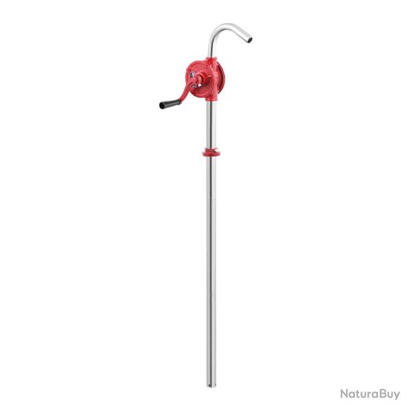 Pompe vide-fut manuelle  main de transfert rotative gasoil essence huile (37.8 l/min, acier + alum