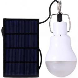 Lampe Solaire 15W Lumière LED Ampoule Portable pour Eclairage Extérieur camping