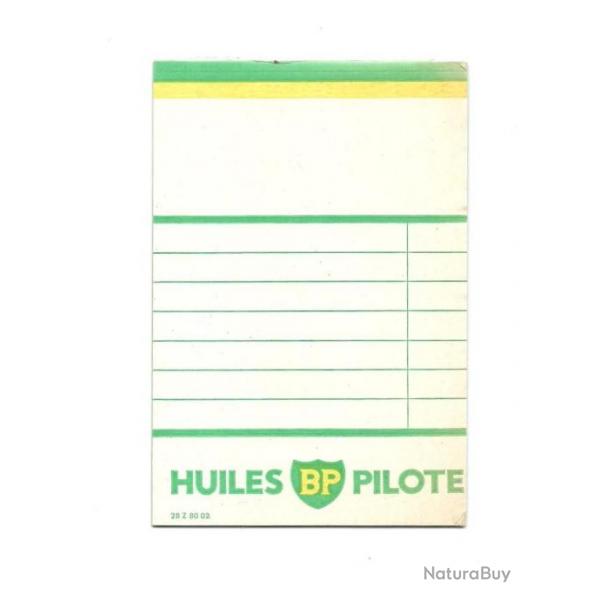 HUILE BP PILOTE CARNET ENTRETIEN FACTURE NOTE DEVIS GARAGE STATION SERVICE