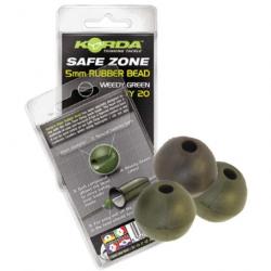 Perle Korda Rubber Bead Safe Zone Vert 4 mm 25