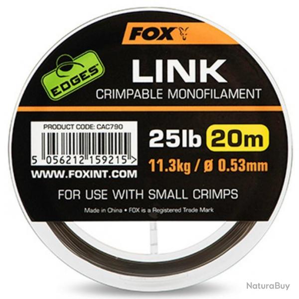 Monofilament Link trans khaki Fox Edges 0,64 mm