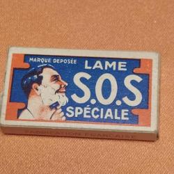 BOITE DE 5 LAMES DE RASOIR LAMES SOS ANNEES 30 POUR PAQUETAGES DE SOLDATS, 39/45 WW2 RECONSTITUTION