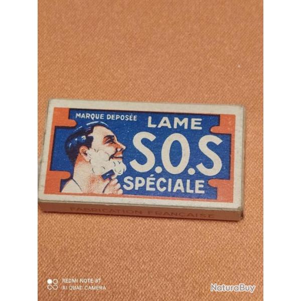 BOITE DE 5 LAMES DE RASOIR LAMES SOS ANNEES 30 POUR PAQUETAGES DE SOLDATS, 39/45 WW2 RECONSTITUTION