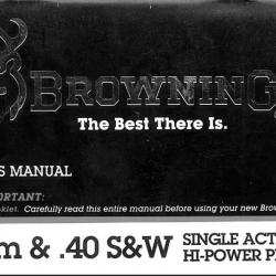 Manuel BROWNING HI-POWER 9/40