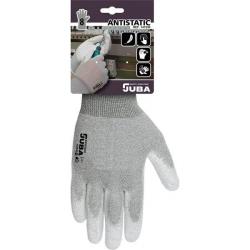 Gants JUBA  Antistatique Nylon / Fibre de Carbone Gris - Taille 9 - La Paire