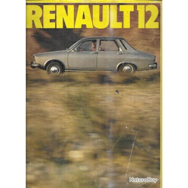 renault 12 break et berline, plaquette publicitaire de la marque