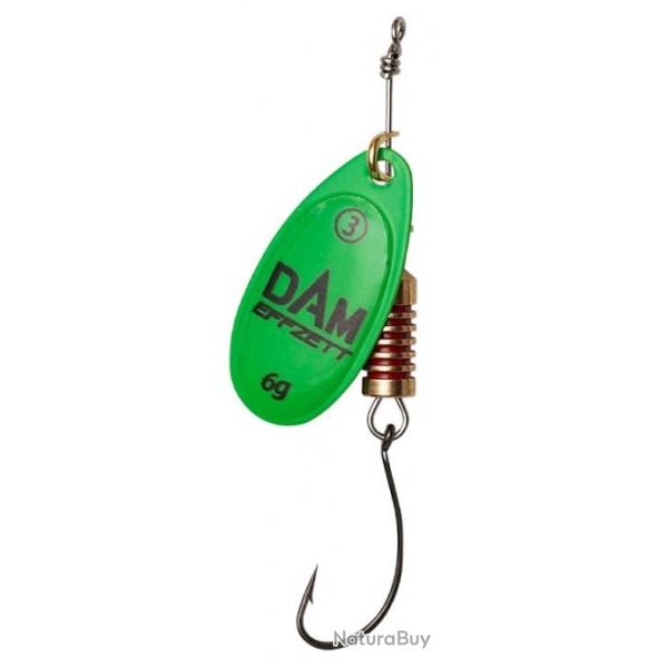 CUILLERE HAMECON SIMPLE SINGLEHOOK SPINNER SINKING Green Taille 3
