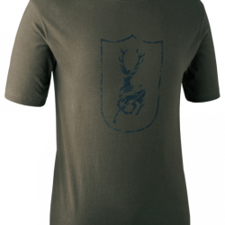 Tee shirt à manches courtes Logo Cerf Kaki Deerhunter