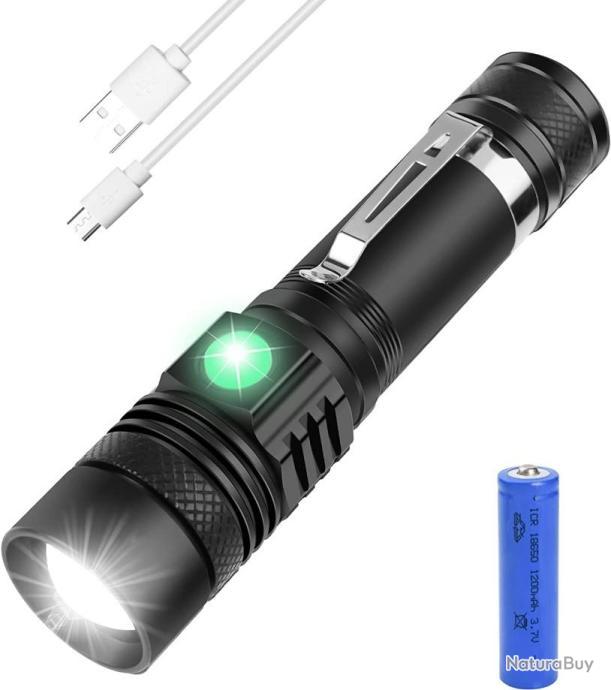 Lampe Torche Led Ultra Puissante Rechargeable USB 15000 Lumens 10000 mah