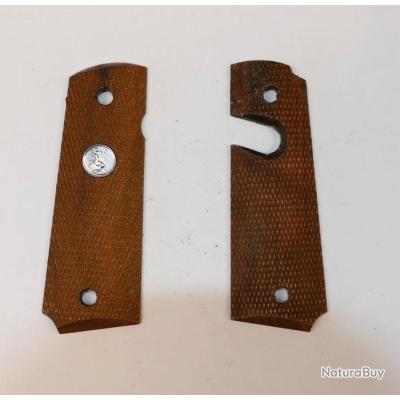 Zib Grips – Poignées Pistolet Bois Pour Colt 1911, Médaillon, Lot De 2 (hêtre)