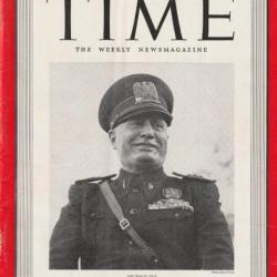 Mussolini - Time Magazine April 8 1940 - WWII issue - Vintage