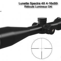 Lunette Chasse GPO SPECTRA 4X 4-16x50i  - Réticule Lumineux G4i par Fibre Optique
