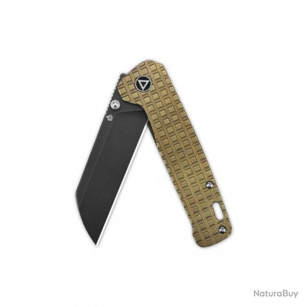 Couteau QSP Penguin Frag Bronze Titanium Lame Acier 154CM Manche Titane IKBS Clip QS130BFRG