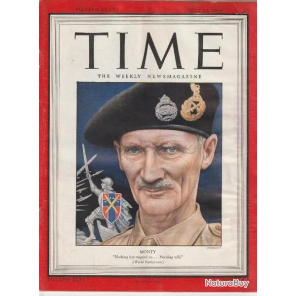 Monty - Time Magazine - July 10 - 1944 - WWII issue - Vintage