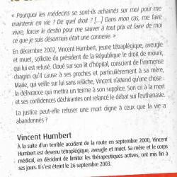 je vous demande le droit de mourir vincent humbert