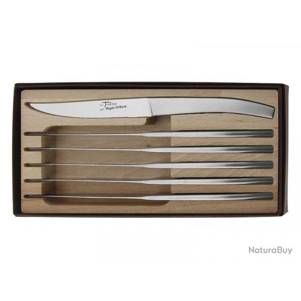 COFFRET 6 COUTEAUX LE THIERS INOX MICROBILLE