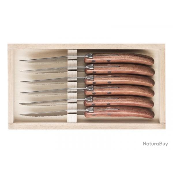 COFFRET 6 LAGUIOLE STEAK DOZORME BUBINGA