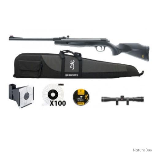 Pack Carabine à plomb Browning X-Blade II + lunette + fourreau + cibles +  plombs + porte cible - Carabines à plomb moins de 20 joules (10700876)
