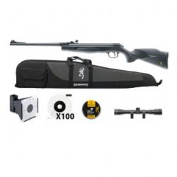 Pack Carabine à plomb Browning X-Blade II + lunette 3-9X40+ fourreau + cibles + plombs + porte cible