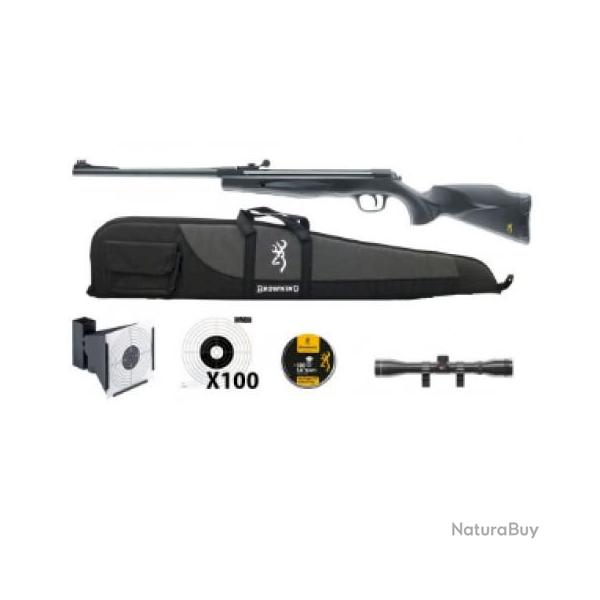 Pack Carabine  plomb Browning X-Blade II + lunette 3-9X40+ fourreau + cibles + plombs + porte cible
