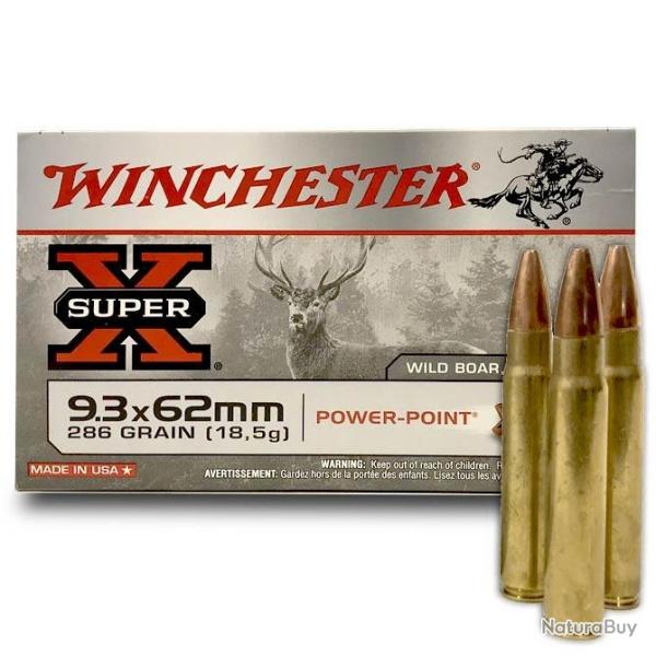 20 Munitions WINCHESTER Cal.9.3x62 Power Point 286gr