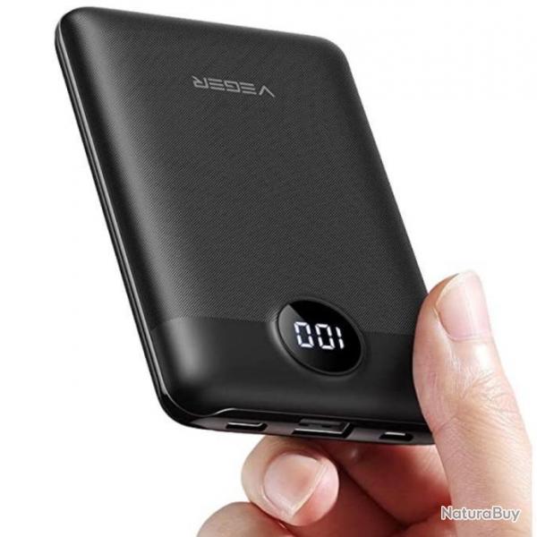 Batterie externe Portable 10 000mAh, pour GILET CHAUFFANT.... USB