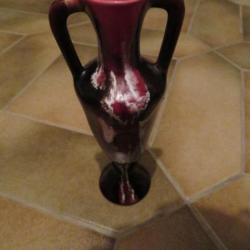 SUPERBE & élégant vase ancien de "style Vallauris" en céramique émaillée - (Epoque XXéme)