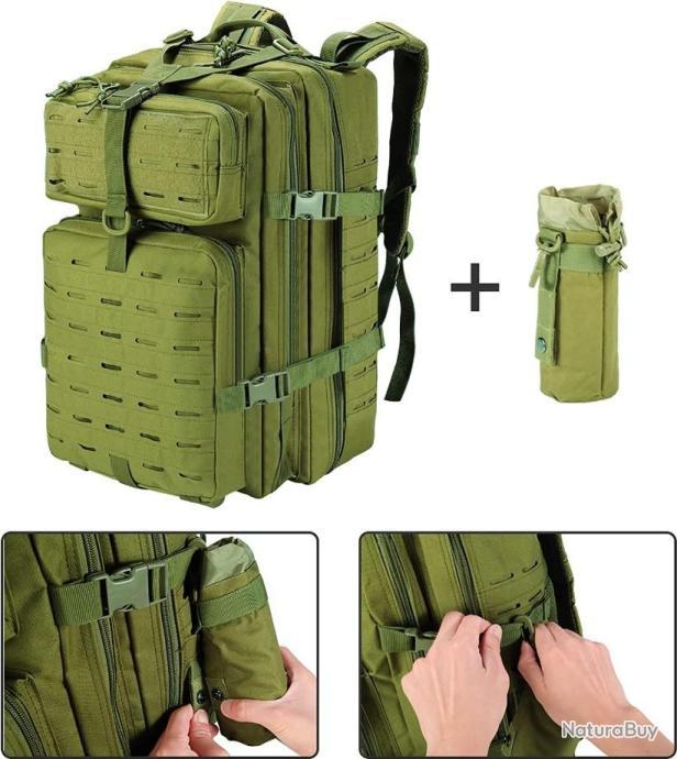 Sac Militaire Tactique Taille Universelle – Vert – Sans Marque